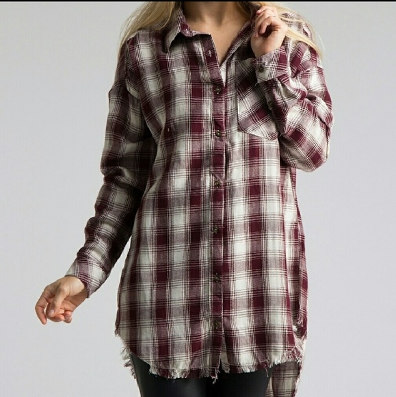 2 Colors Fringe Button Down - Picture 5 of 5